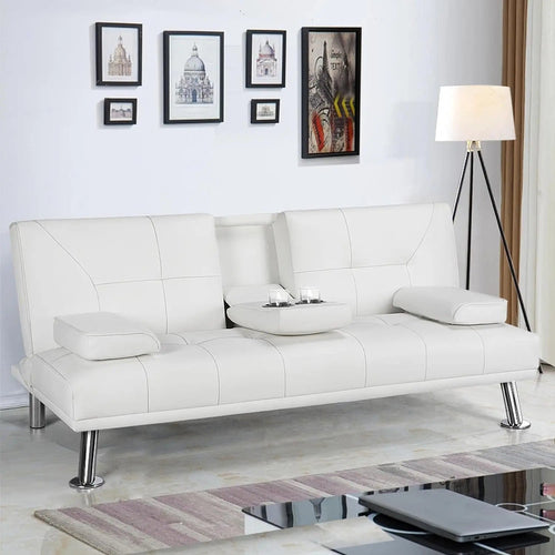 Modern Sofa Bed Faux Leather